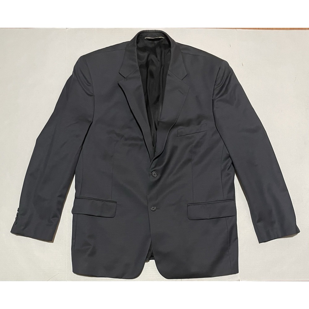 Pronto Uomo Blazer Jacket Mens Size 46R Solid Gray Wool 2 Button Korea